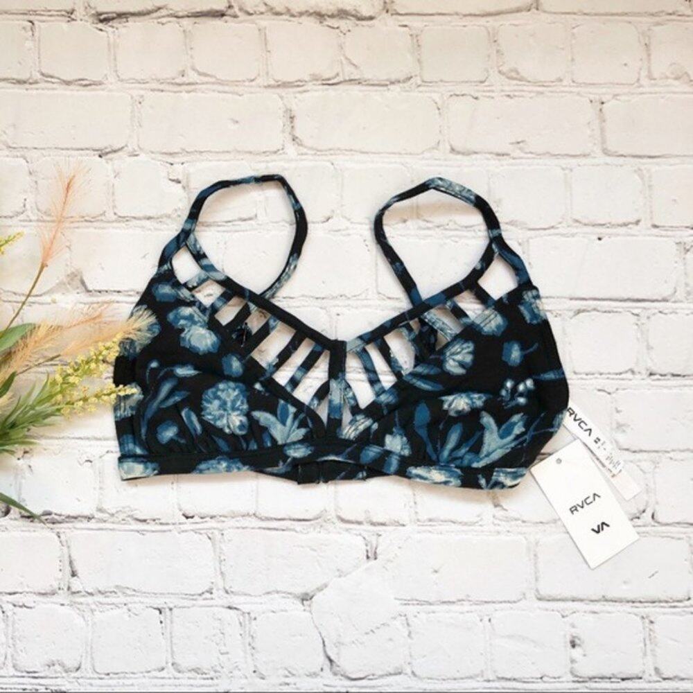 RVCA Sunday Lazy Day Floral Print Bralette Womens Size XS